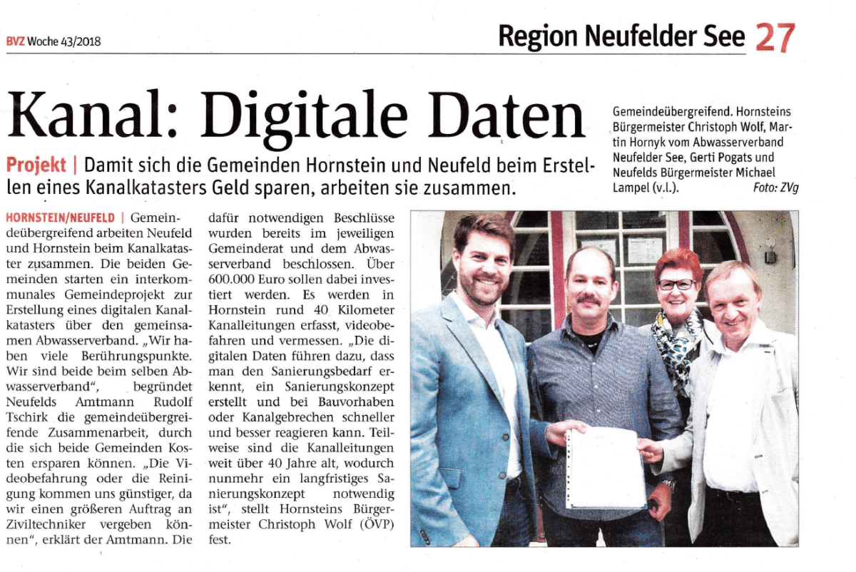 Zusammenarbeit bei Kanalkataster